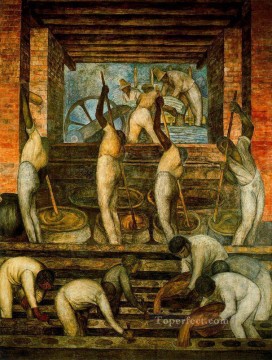 製糖工場 1923年 ディエゴ・リベラ Oil Paintings